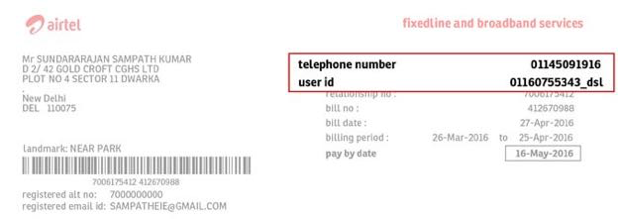 airtel 4g dongle bill payment